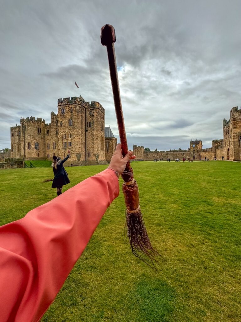 Broomstick Flying Lesson in alnwick castle