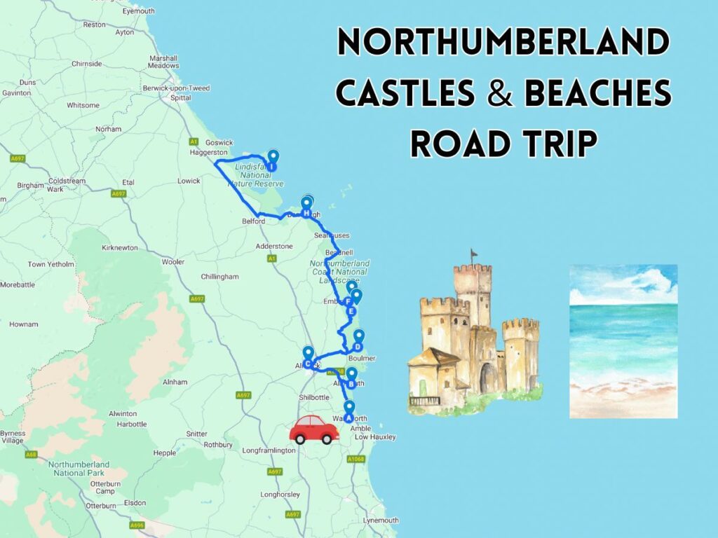 northumberland castle and beaches