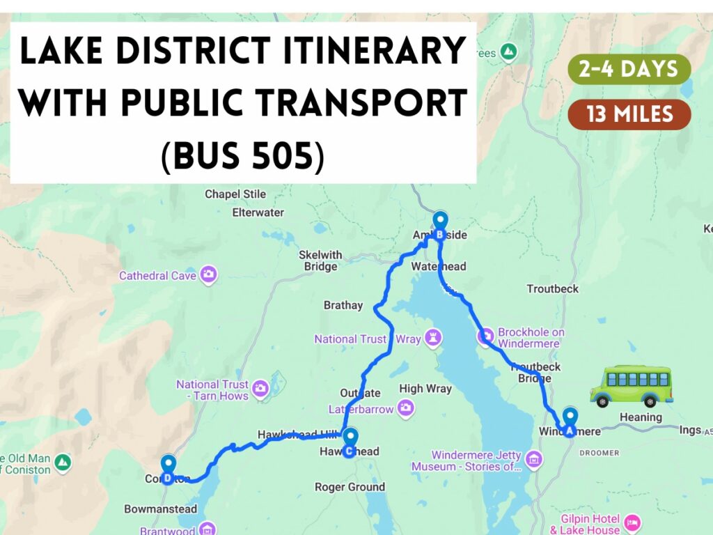 lake district public transport bus 505