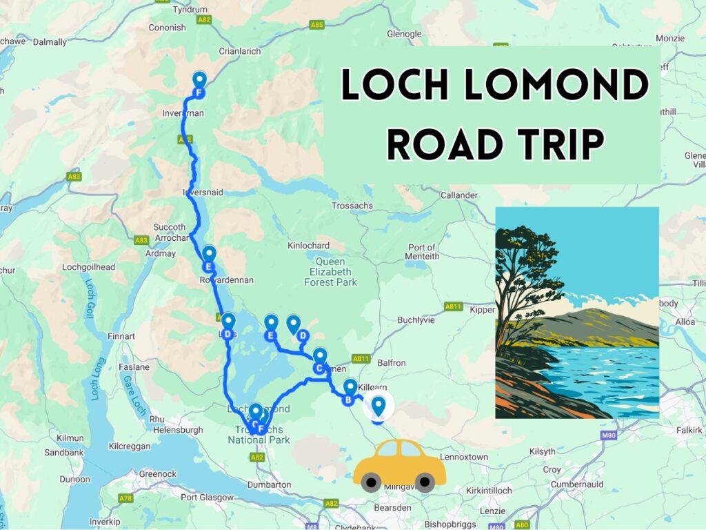loch lomond road trip map