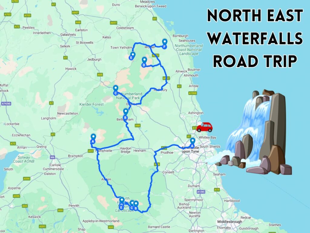 north east waterfalls road trip