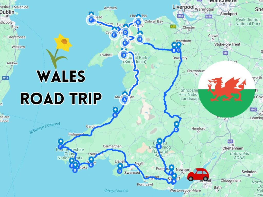 wales road trip map