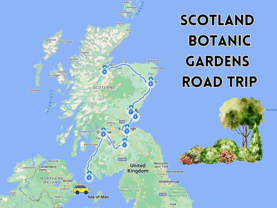 scotland botanic gardens road trip