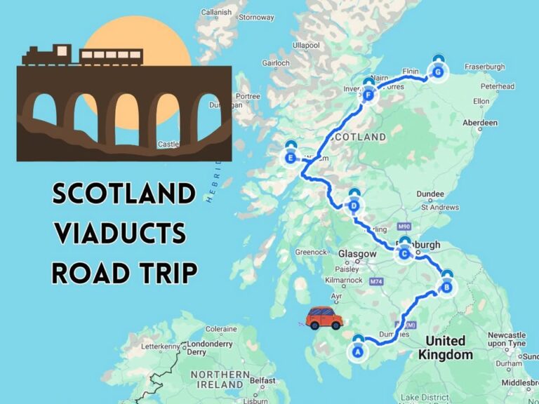scotland viaducts road trip map