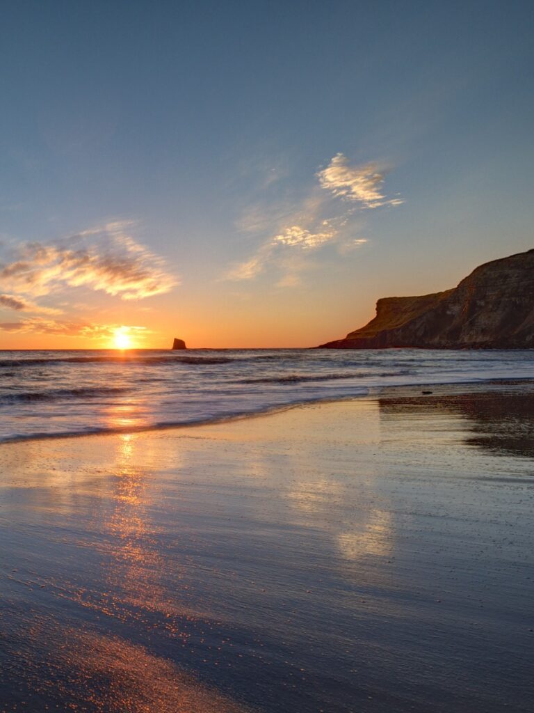 Saltwick Bay in yorkshire