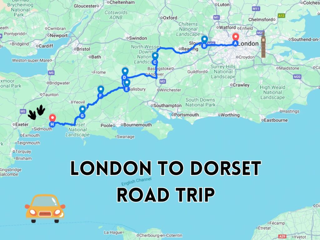 London To dorset Road Trip