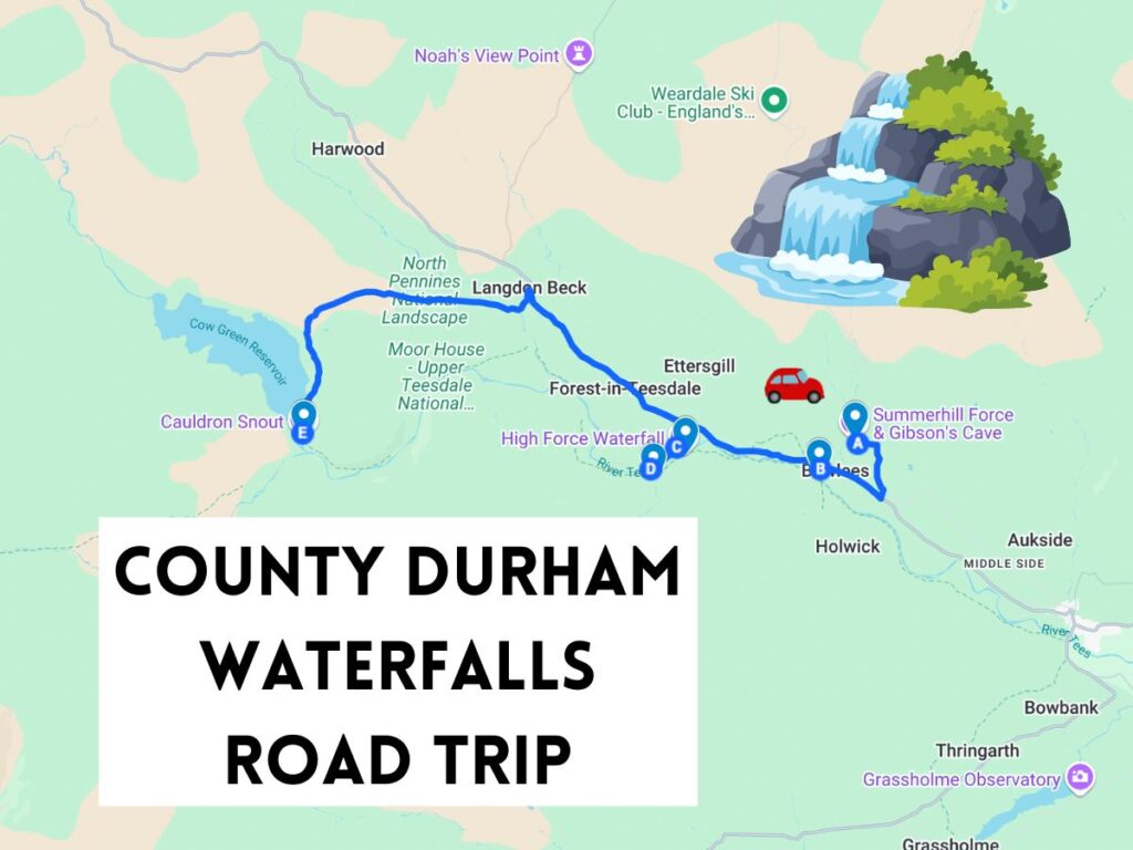 county durham waterfalls road trip