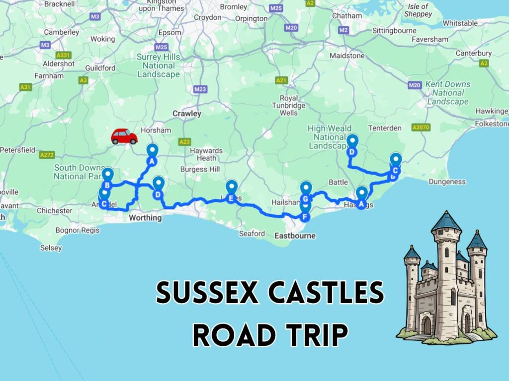 sussex castles road trip