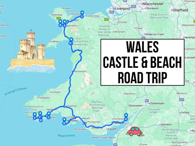 wales castle and beach