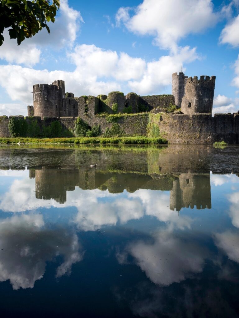 Caerphilly Castle in wales