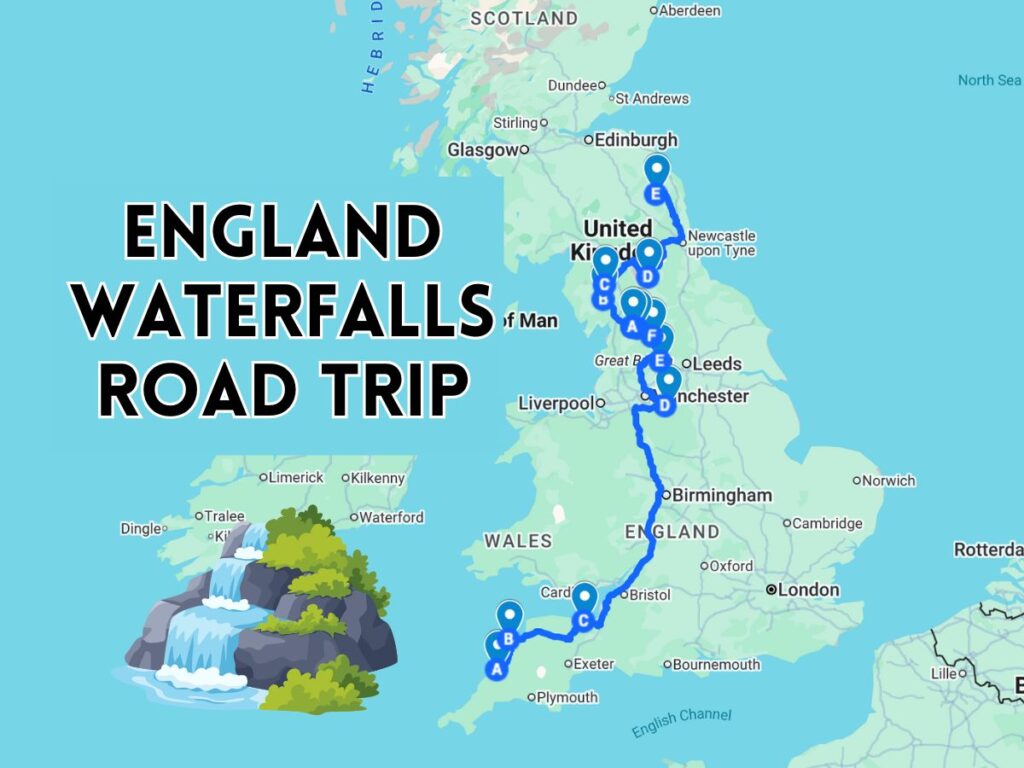 england waterfalls road trip